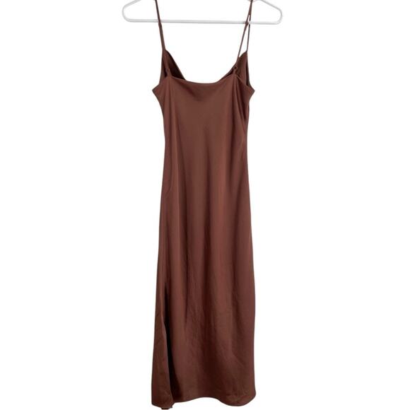 Express Satin Midi Dress in Copper - Picture 6 of 8